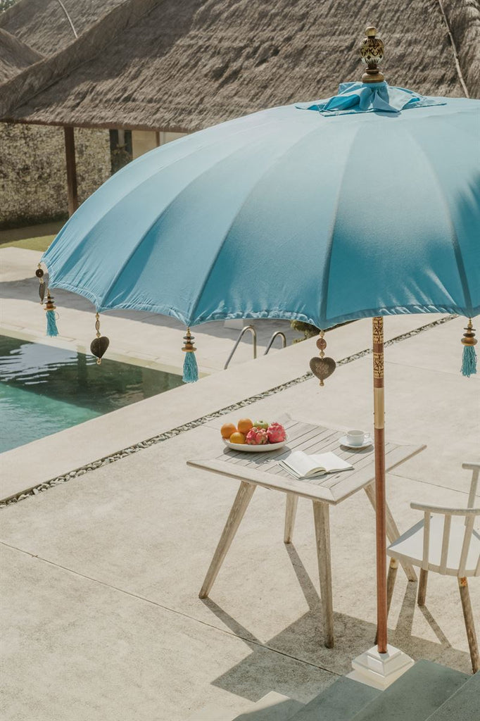 Bali parasol - Zeeblauw - 180cm