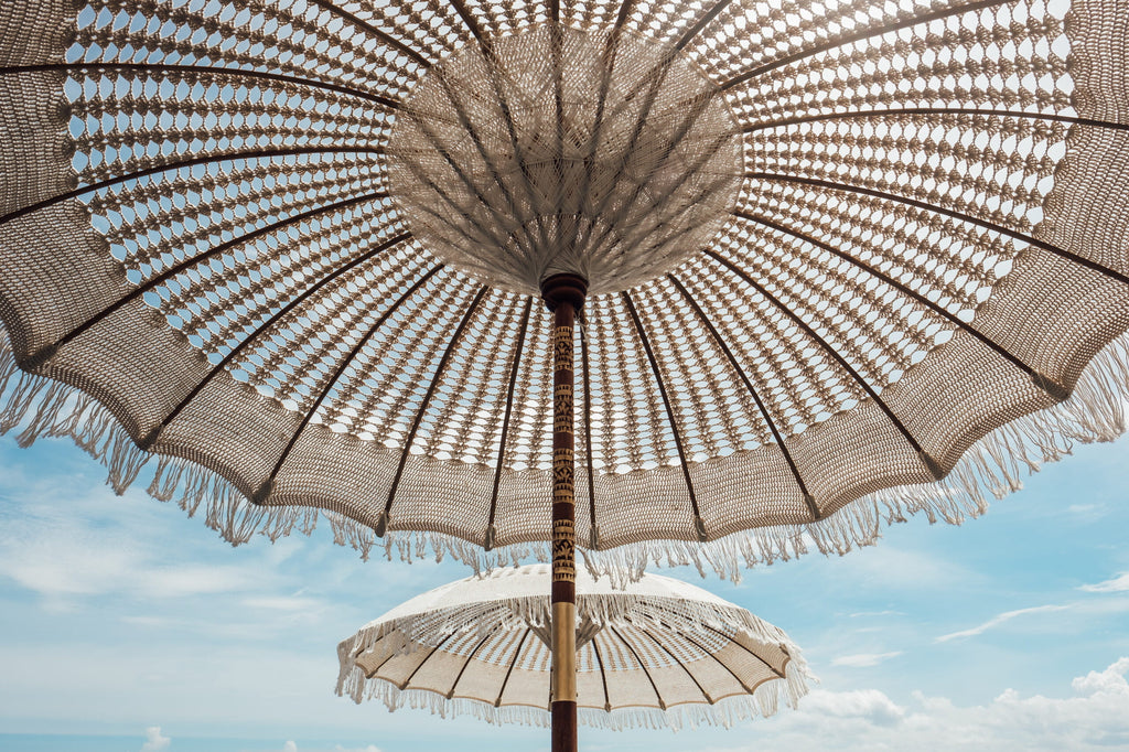 Bali parasol - Macrame - crème - 180cm