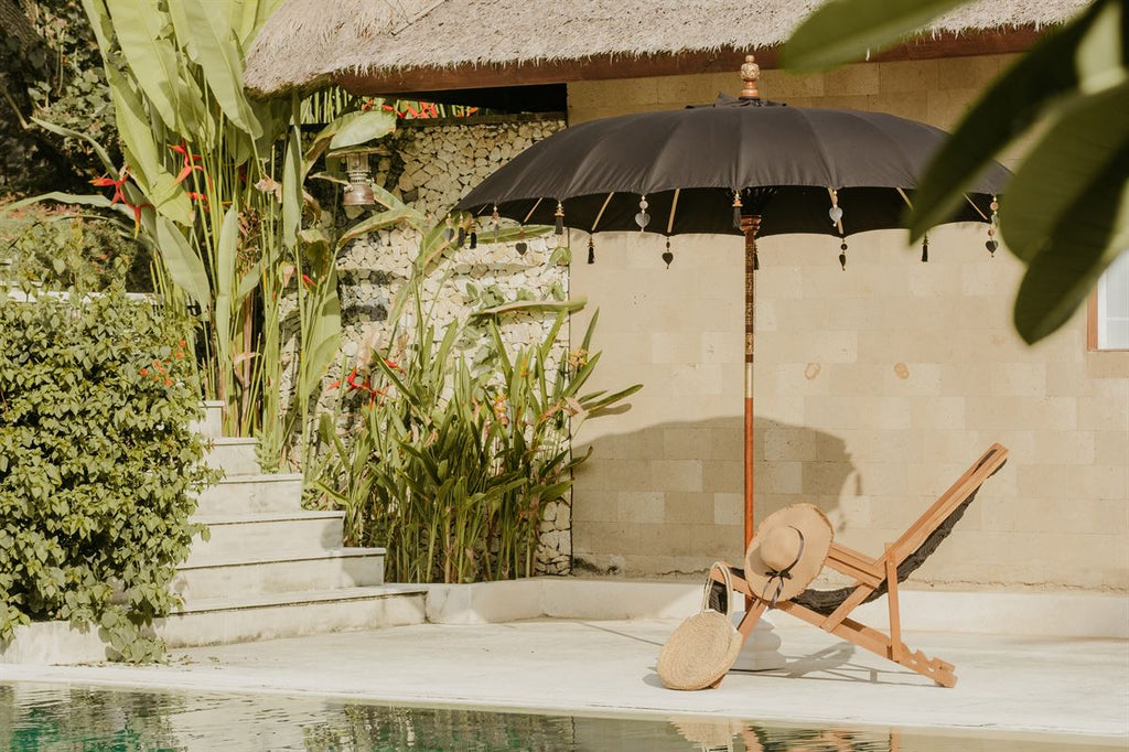 Bali parasol - Zwart - 180cm