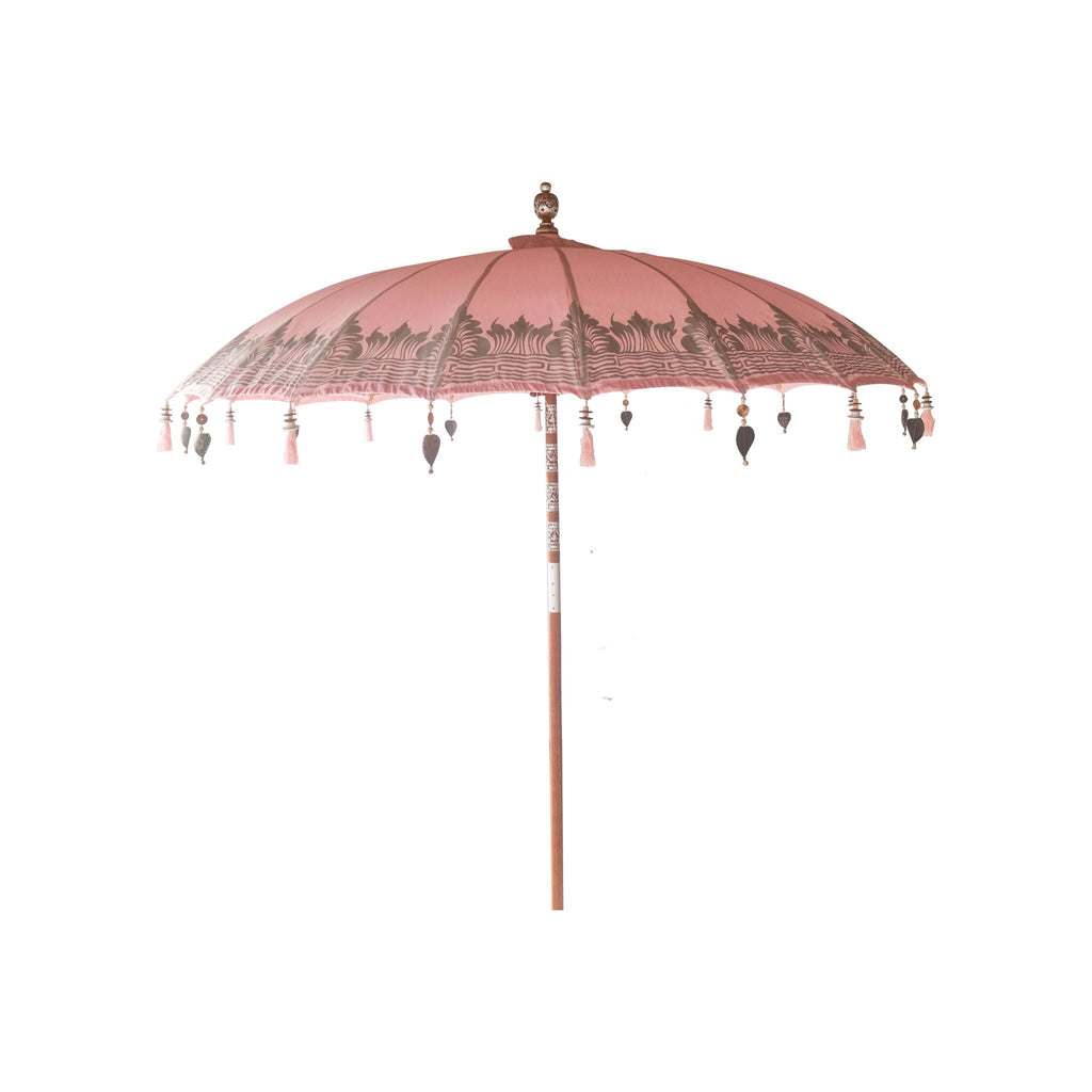 Bali parasol - Half zilver roze - 180cm