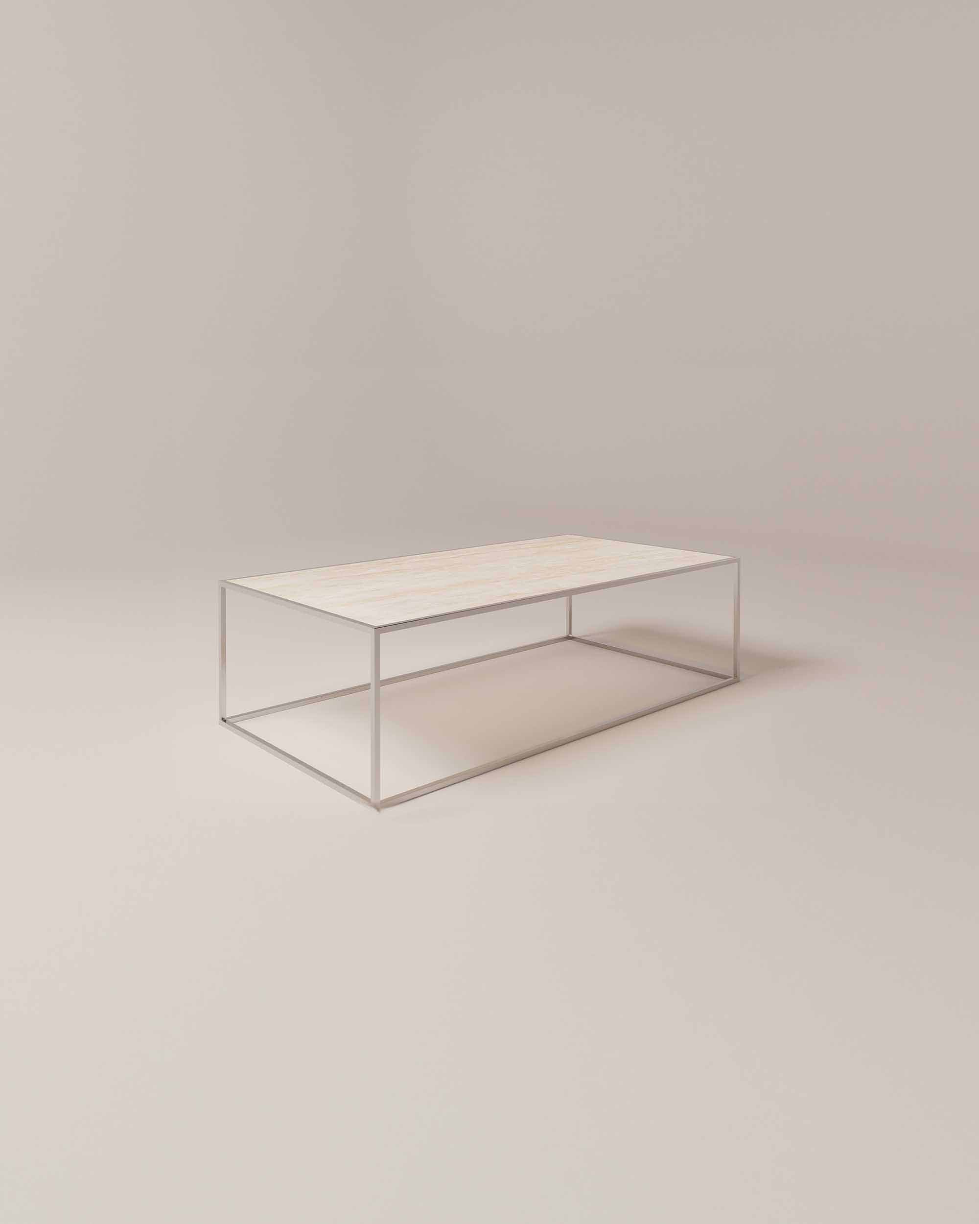 Arga Groot | Zilver Hoogglans salontafel van Lush Living