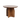 Bullnose mangohouten bijzettafel cross Ø 55 cm