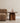 Bullnose mangohouten bijzettafel cross Ø 55 cm